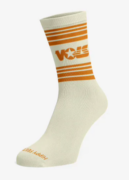 Vol Club x Hippy Feet Cream Sunrise Stripe Socks